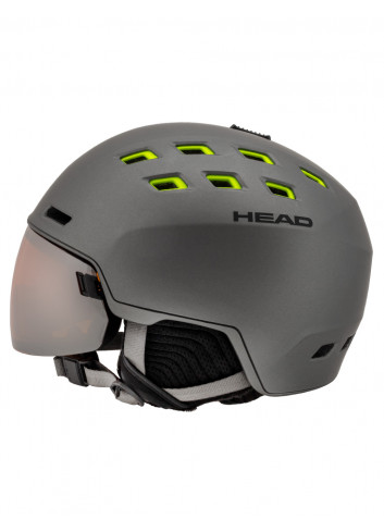 Kaski narciarski z szybą HEAD RADAR anthracite/lime 2023