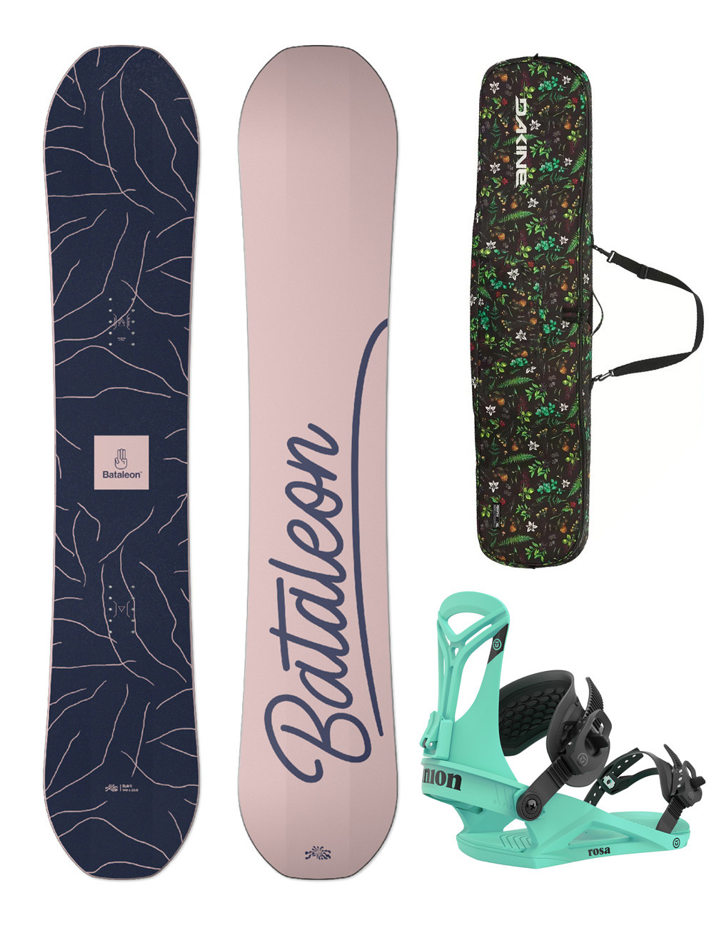 Zestaw snowboardowy Bataleon Spirit 140 + Union Rosa M + pokrowiec Dakine Pipe 148