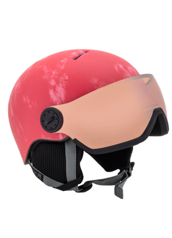 Kask narciarski dziecięcy SALOMON GROM VISOR pink z WBUDOWANA SZYBĄ - KAT. S2