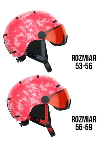 Kask narciarski dziecięcy SALOMON GROM VISOR pink z WBUDOWANA SZYBĄ - KAT. S2