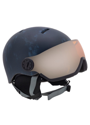 Kask narciarski dziecięcy SALOMON GROM VISOR blue z WBUDOWANA SZYBĄ - KAT. S2