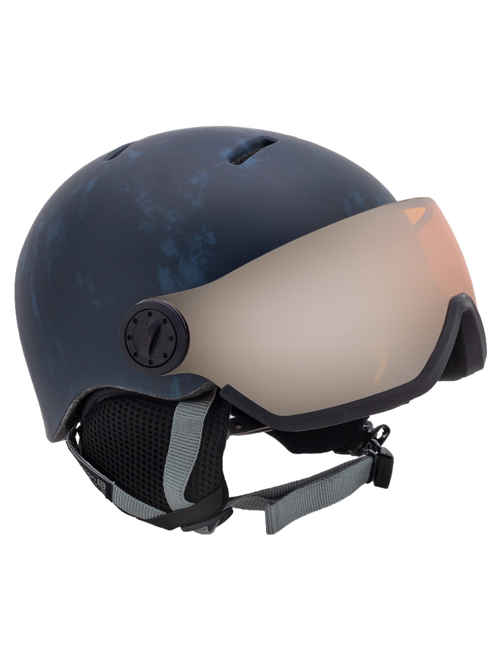 Kask narciarski dziecięcy SALOMON GROM VISOR blue z WBUDOWANA SZYBĄ - KAT. S2