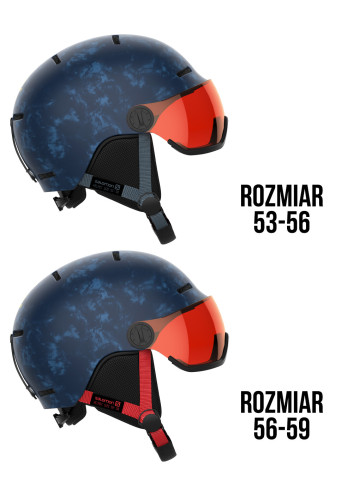 Kask narciarski dziecięcy SALOMON GROM VISOR blue z WBUDOWANA SZYBĄ - KAT. S2