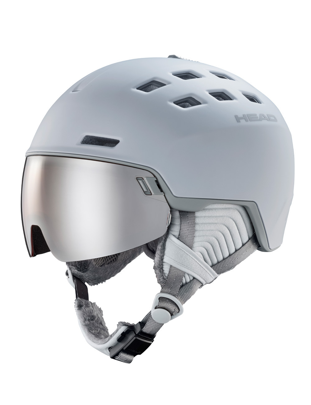 Kask narciarski damski z wbudowaną szybą HEAD RACHEL grey
