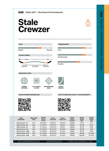 Deska snowboardowa Rome Stale Crewzer 2027